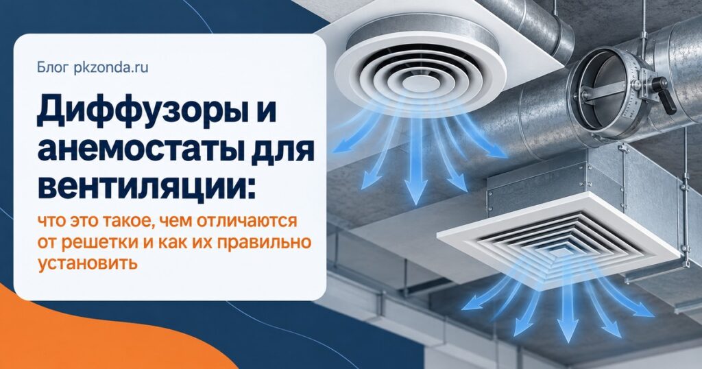 Диффузоры и анемостаты для вентиляции: что это такое, чем отличаются от решетки и как их правильно установить