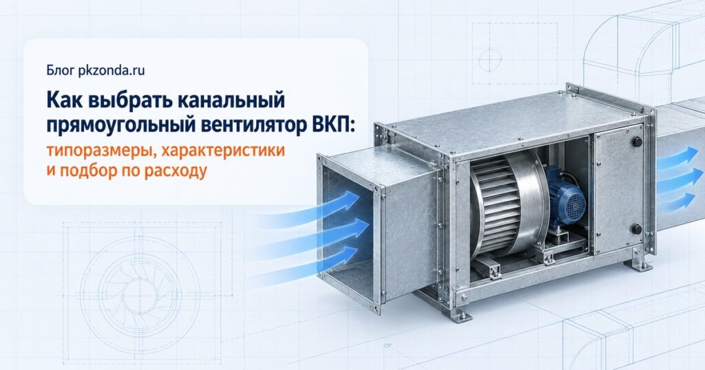 Как выбрать канальный прямоугольный вентилятор ВКП: типоразмеры, характеристики и подбор по расходу