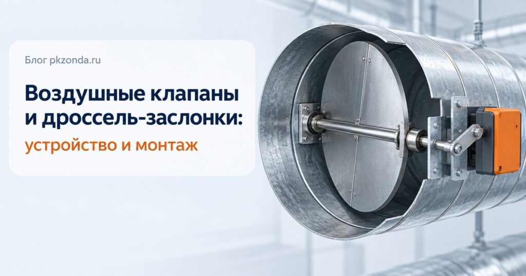Воздушные клапаны и дроссель-заслонки: устройство и монтаж