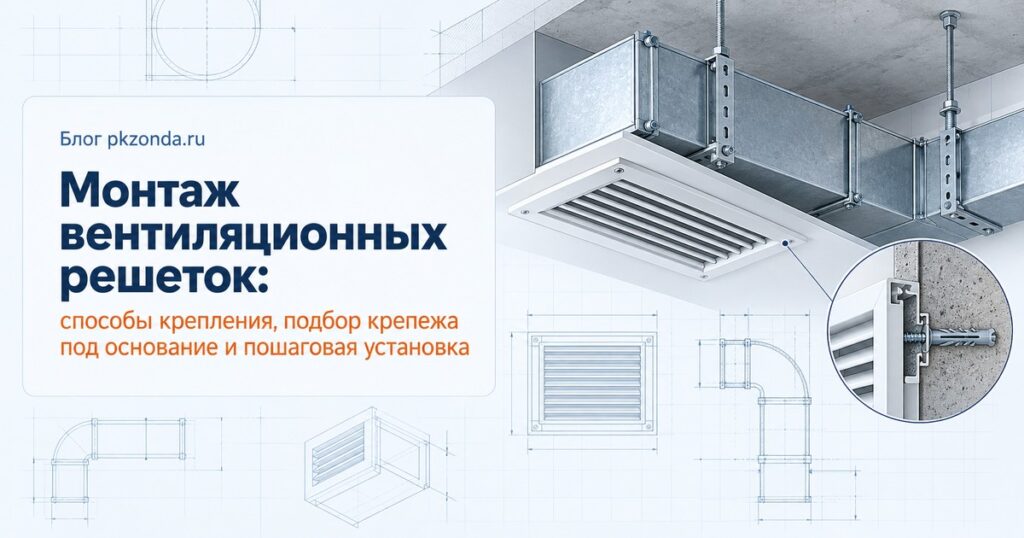Монтаж вентиляционных решеток: способы крепления, подбор крепежа под основание и пошаговая установка
