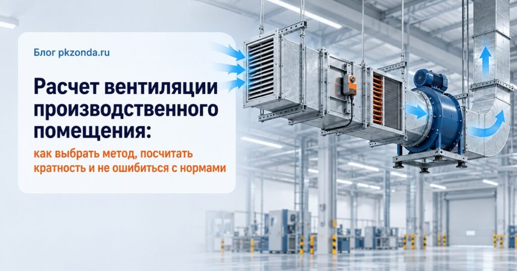 Расчет вентиляции производственного помещения: как выбрать метод, посчитать кратность и не ошибиться с нормами