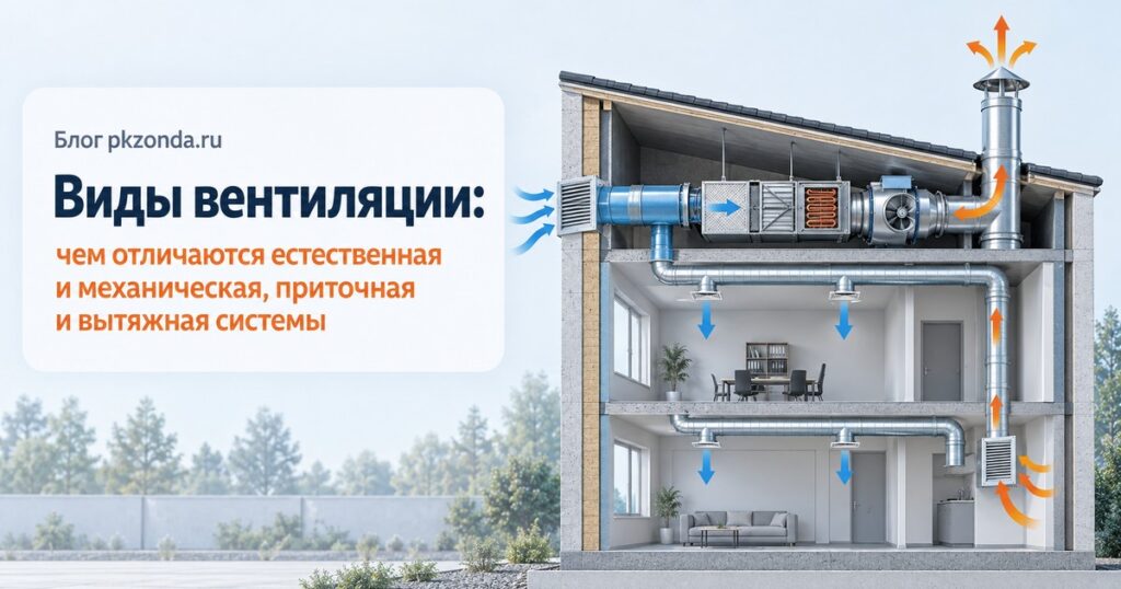 Виды вентиляции: чем отличаются естественная и механическая, приточная и вытяжная системы