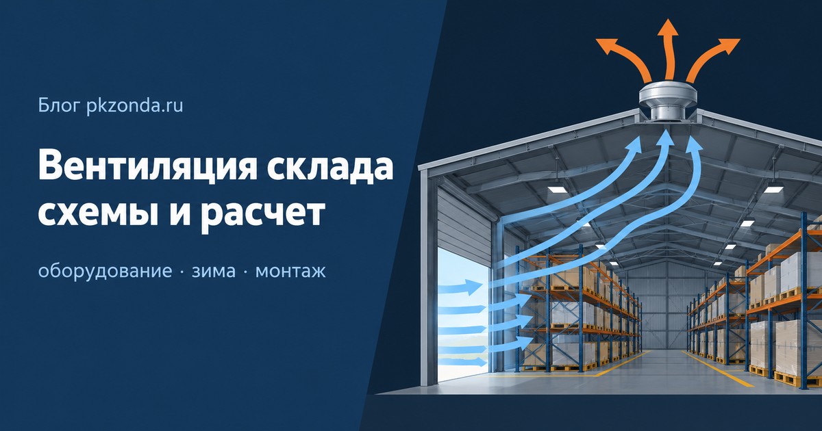 cover Вентиляция склада: схемы, расчет воздухообмена и оборудование