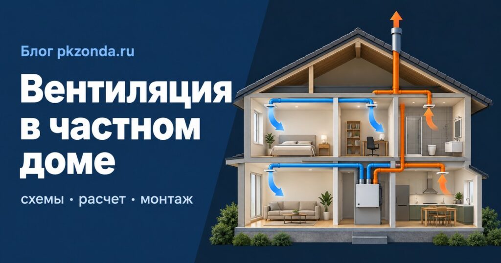 Вентиляция в частном доме в 2026 году: схемы, нормы, расчет и как сделать правильно