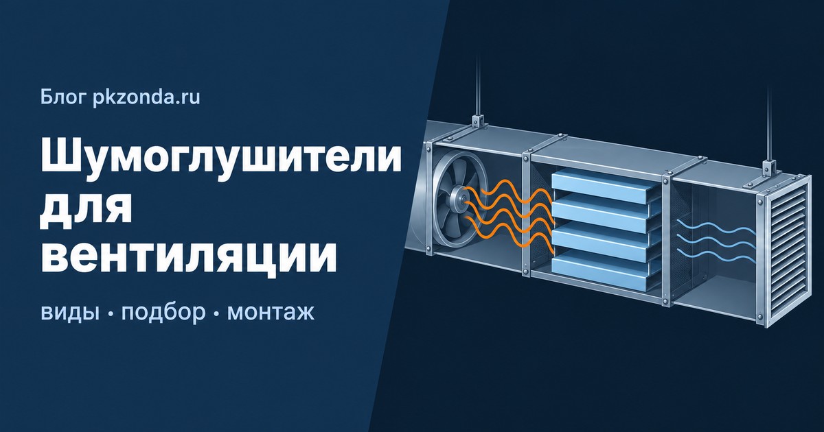 Шумоглушители для вентиляции: виды, подбор и монтаж