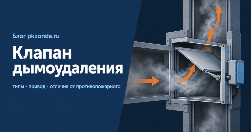 Клапан дымоудаления в 2026 году: какие бывают, как работает привод и чем клапан отличается от противопожарного